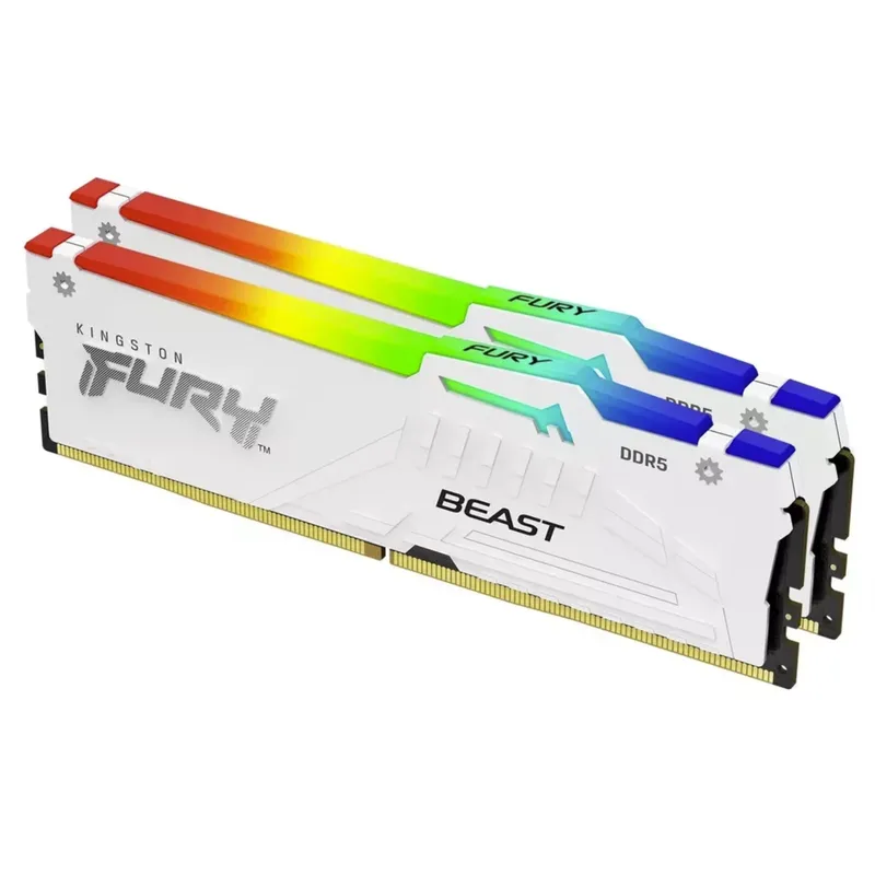 Kingston FURY White RGB 32G(2x - 64Gb Ddr5 6000Mhz Cl30 2X32Gb Desktop review and price
